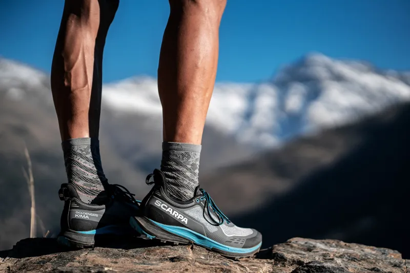 Scarpa Mens Golden Gate Kima RT Trail Running Shoes - Gray-Azure-9